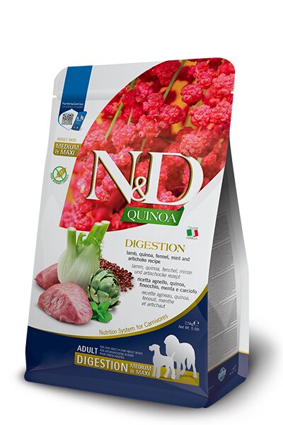 N&D Quinoa Dog Digestion Adult Medium/Maxi 2,5kg-1