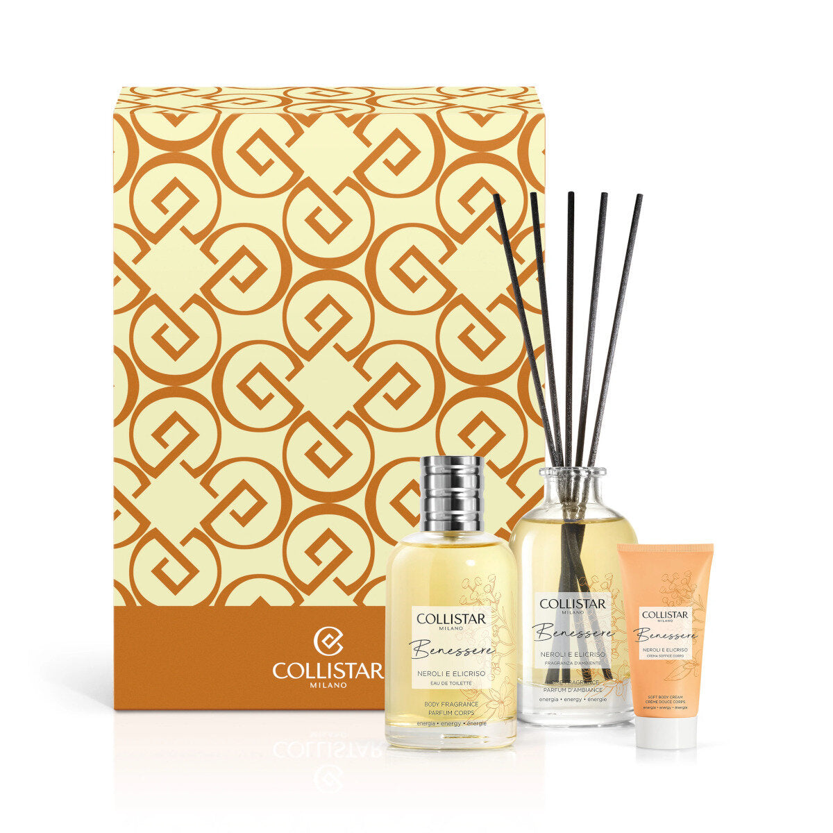 Collistar Cofanetto Benessere Neroli Ed Elicriso Eau de Toilette 100ml + Crema Soffice Corpo 50ml + Fragranza D'Ambiente-1