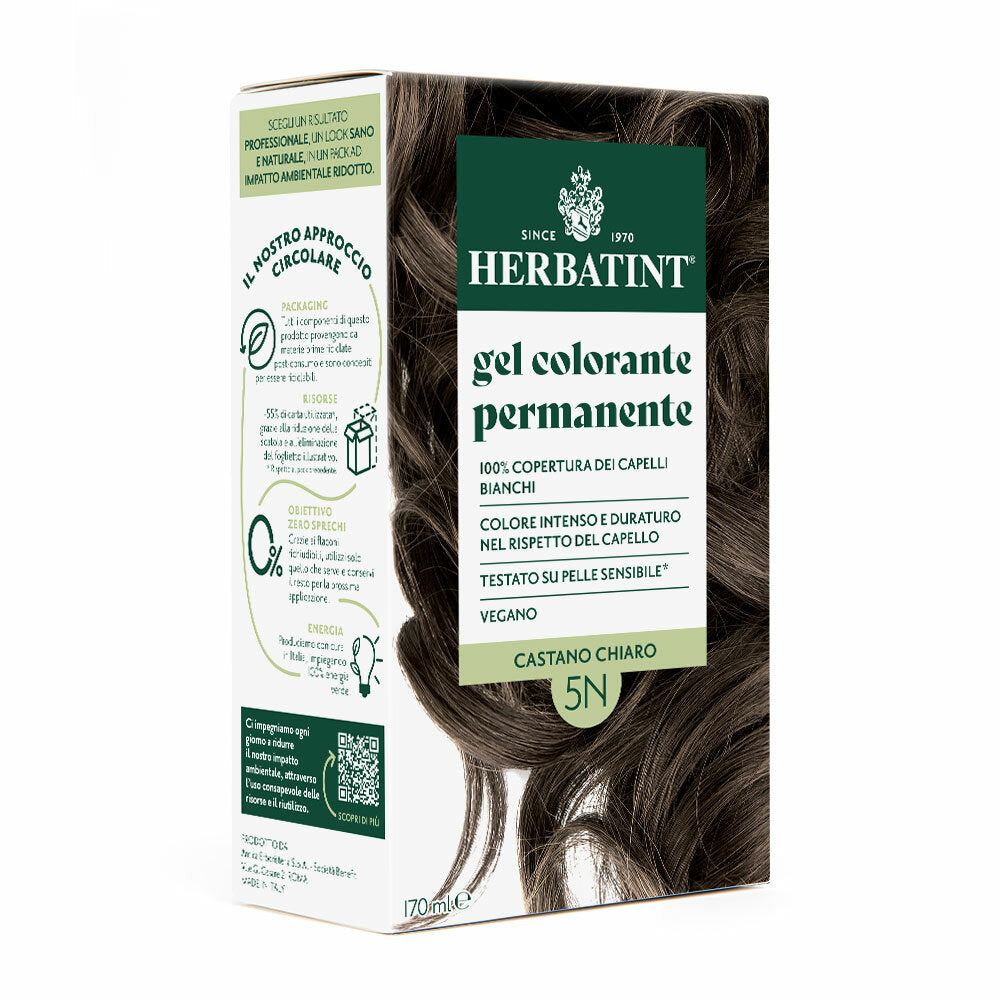 Herbatint Gel Colorante Permanente 5N Castano Chiaro 170ml-1