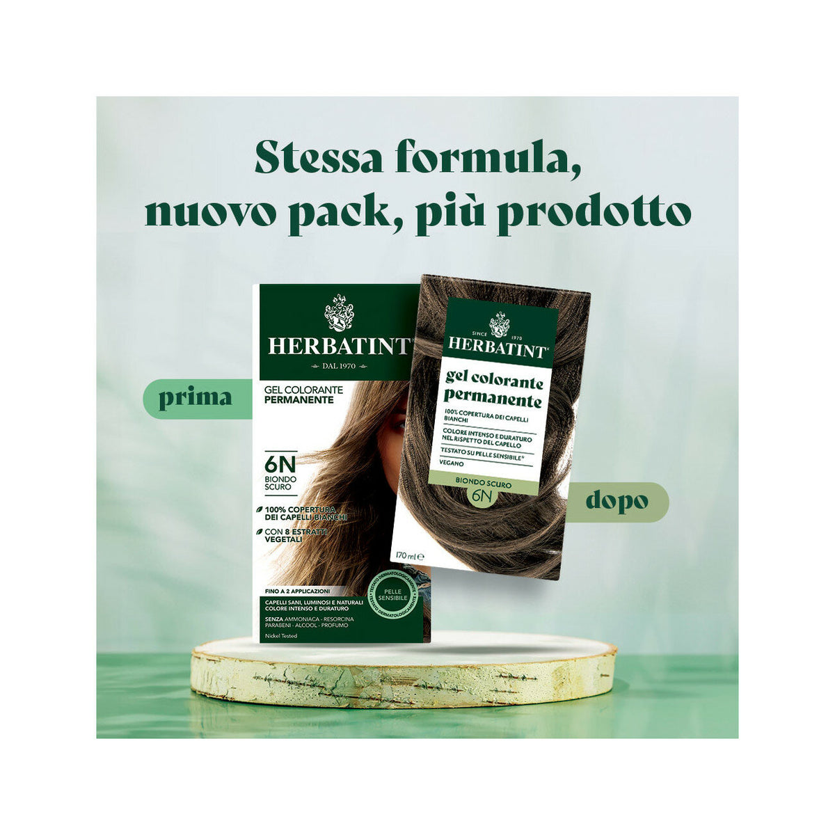 Herbatint Tintura Per Capelli Gel Permanente 6N Biondo Scuro 170ml-6