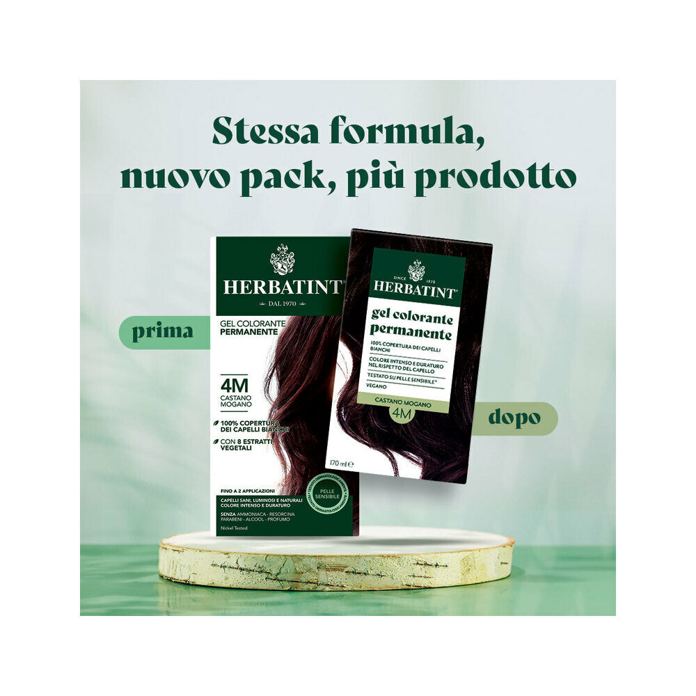 Herbatint Gel Colorante Permanente 4M Castano Mogano 170ml-6