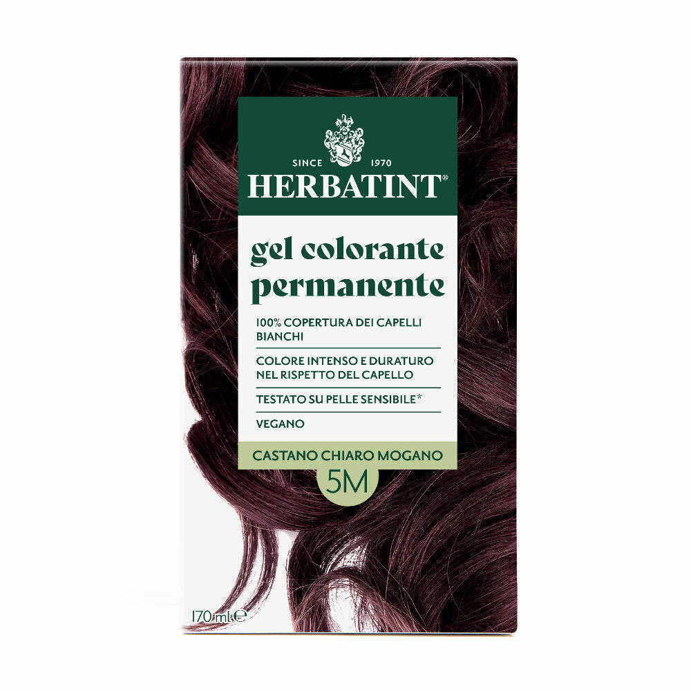 Herbatint Gel Colorante Permanente 5M Castano Chiaro Mogano 170ml-2
