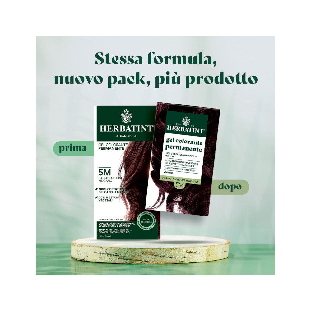 Herbatint Gel Colorante Permanente 5M Castano Chiaro Mogano 170ml-6