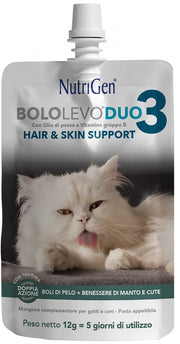 Bololevo Duo Hair & Skin Support Boli di Pelo per Cani e Gatti 12 g