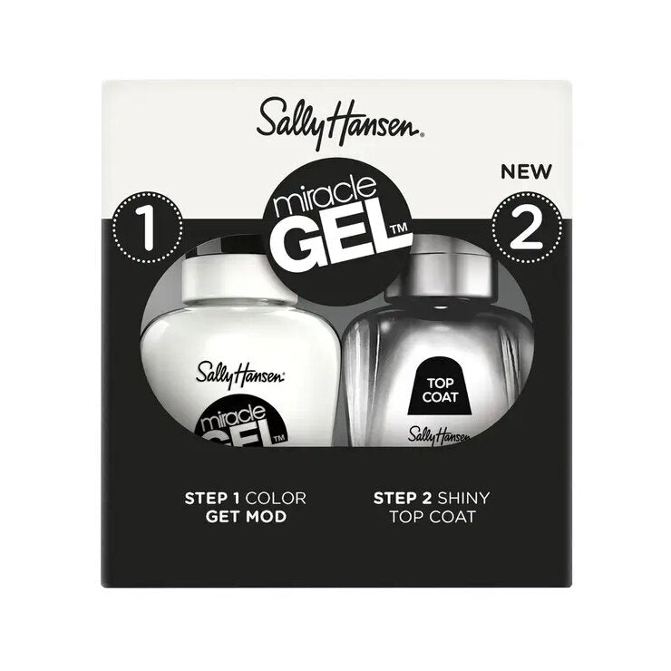 Sally Hansen Miracle Gel Duo Pack Top Coat + Smalto Colore 900 Get Mod-1