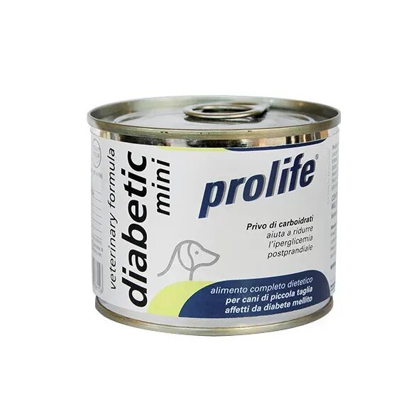 Prolife Veterinary Diabetic Mini Cibo Umido Per Cani Taglia Piccola Lattina 200g-2