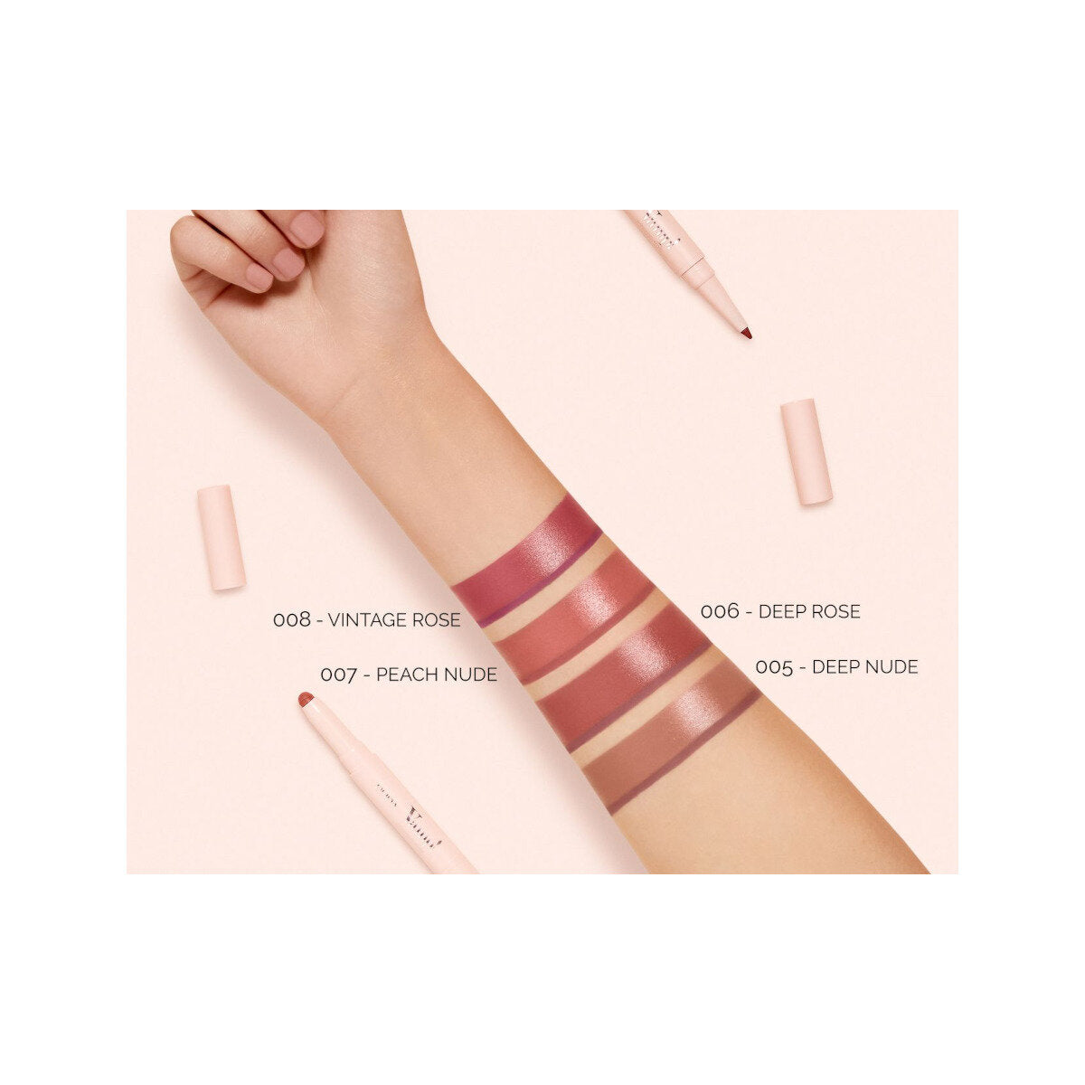 Pupa Vamp! Creamy Duo Matita Labbra Contouring & Rossetto Brillante 008 Vintage Rose-2