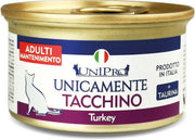 Unipro Unicamente Tacchino Cibo Umido Gatti Adulti Barattolo 85g-2