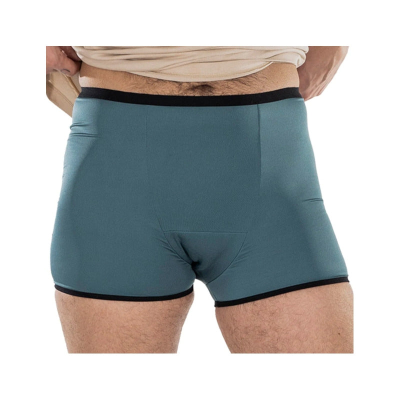 Fluyda Boxer Linea Basic Mutandina Assorbente Bianco/Petrolio Taglia M-5
