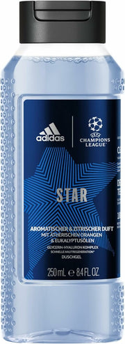 Adidas UEFA Star Edition Gel Doccia Bagnoschiuma Uomo 250ml-1