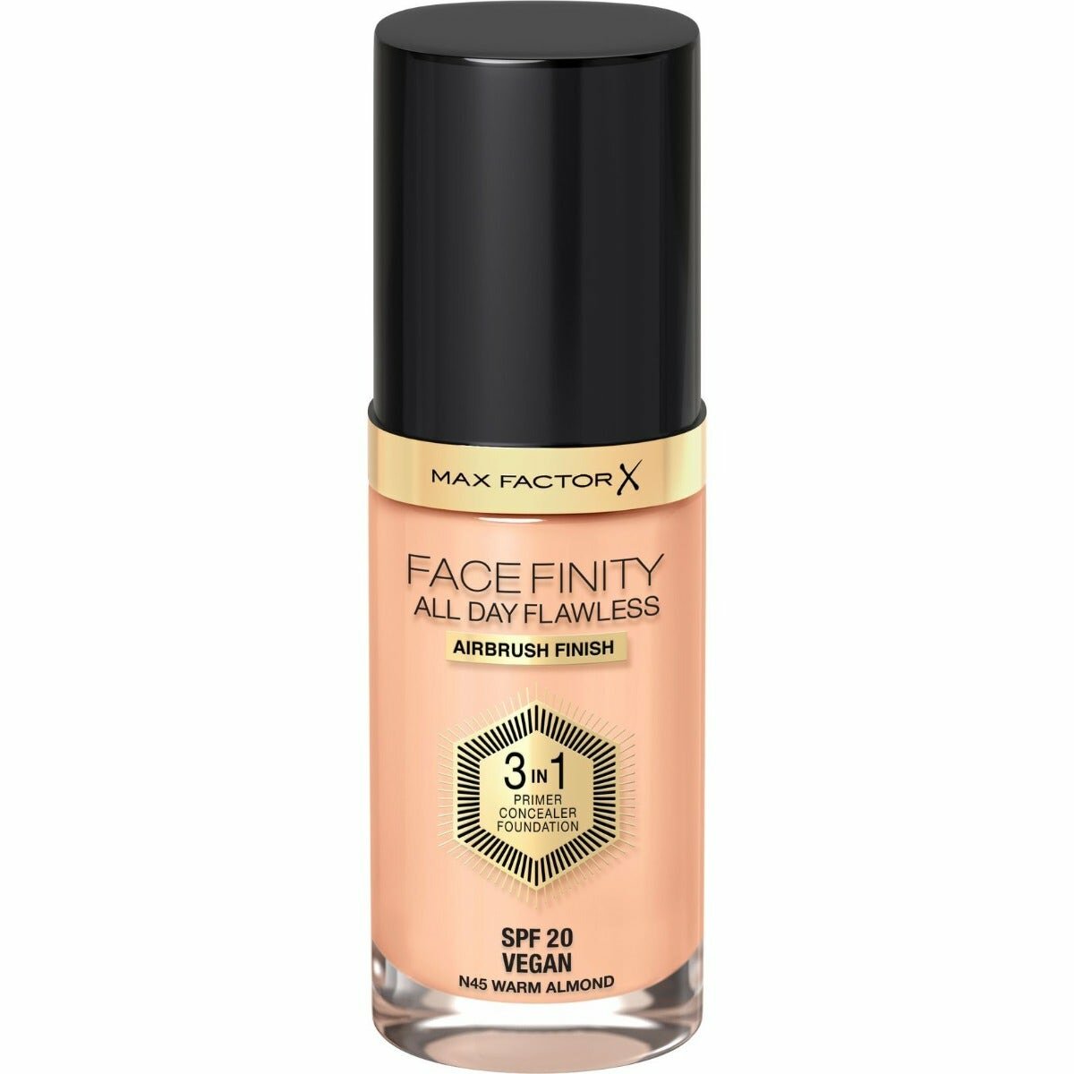 Max Factor Fondotinta Facefinity All Day Flawless 3in1 45 Warm Almond 30ml-1