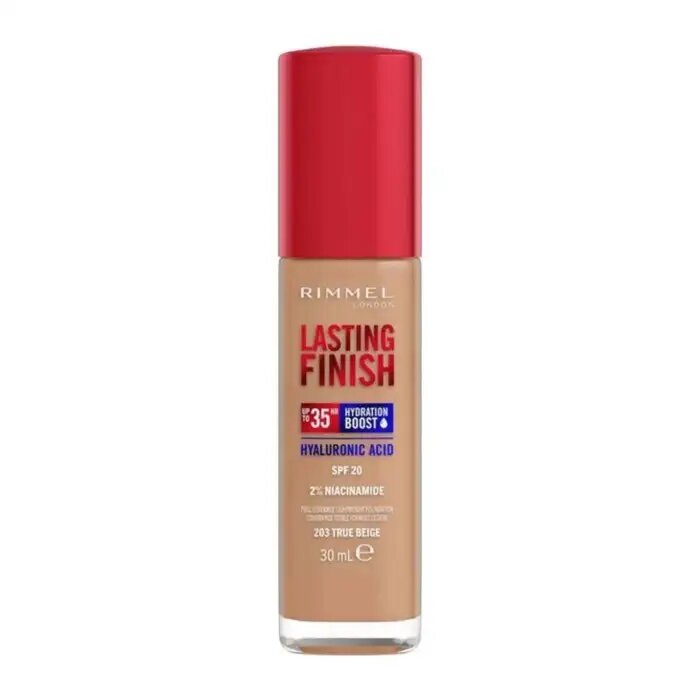 Rimmel Fondotinta Lasting Finish 35h Con Acido Ialuronico 203 True Beige 30ml-1