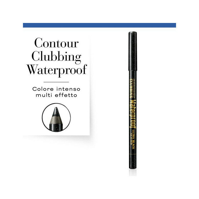 Bourjois Contour Clubbing Waterproof Matita Occhi 1,2g 055 Ultra Black Glitter-2