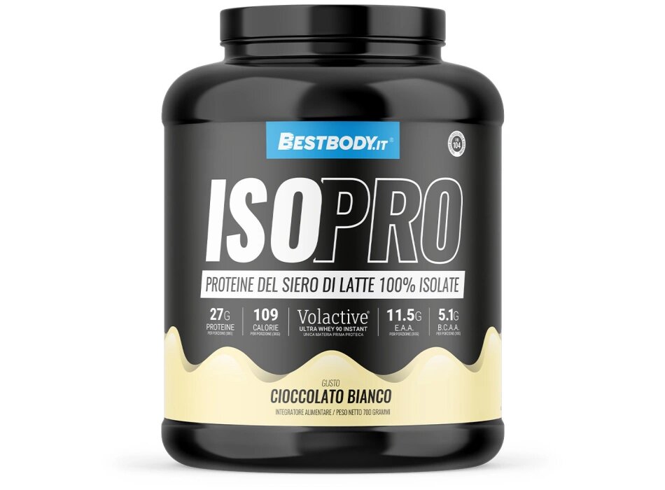 BestBody IsoPro Volactive® Proteine del Latte 100% Isolate Gusto Cioccolato Bianco-1