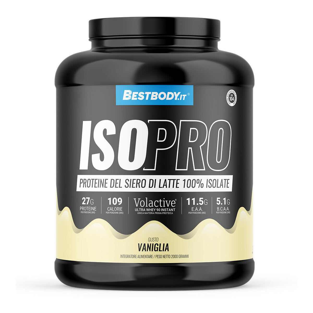 BestBody Sport IsoPro 100% Isolate Volactive Gusto Vaniglia 2kg-1
