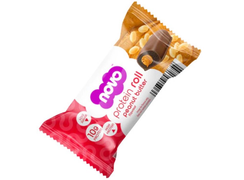 Novo Easy Protein Protein Roll Bar 33g Barretta Burro Di Arachidi-1