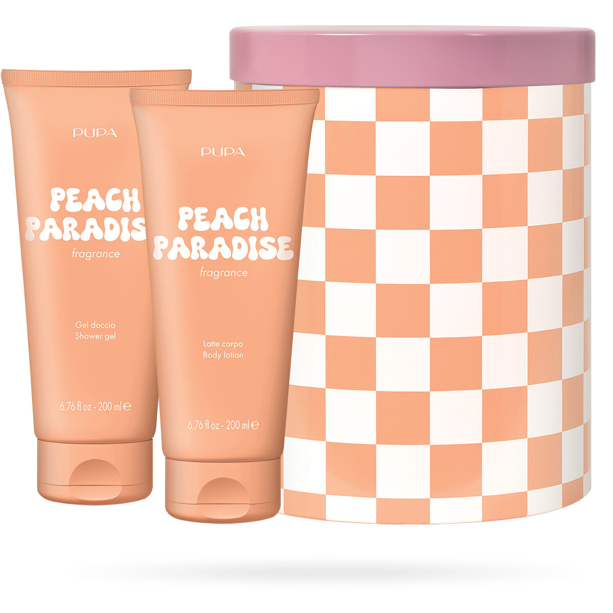 Pupa Happy Box Kit Peach Paradise Gel Doccia 200ml + Latte Corpo 200ml-1