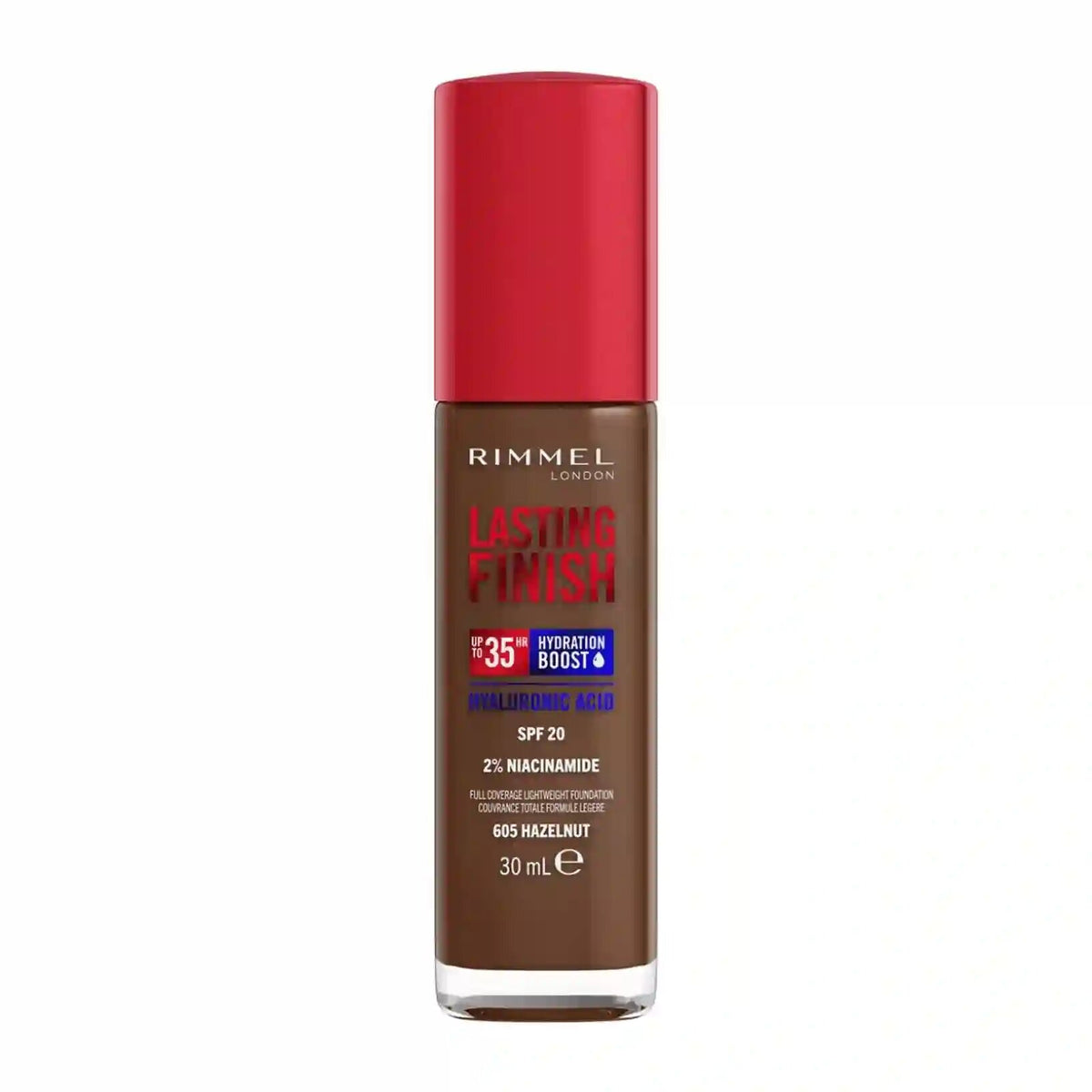 Rimmel Fondotinta Lasting Finish 35h Con Acido Ialuronico 605 Halzenut 30ml-1