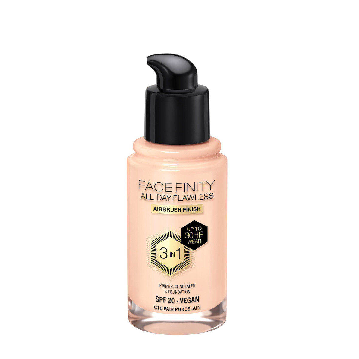 Max Factor Fondotinta Facefinity All Day Flawless 3In1 C10 Fair Porcelain 30ml-2