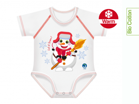J Bimbi Body Bio Invernale Cotone Warm Pupazzo Di Neve 0-36 Mesi-1