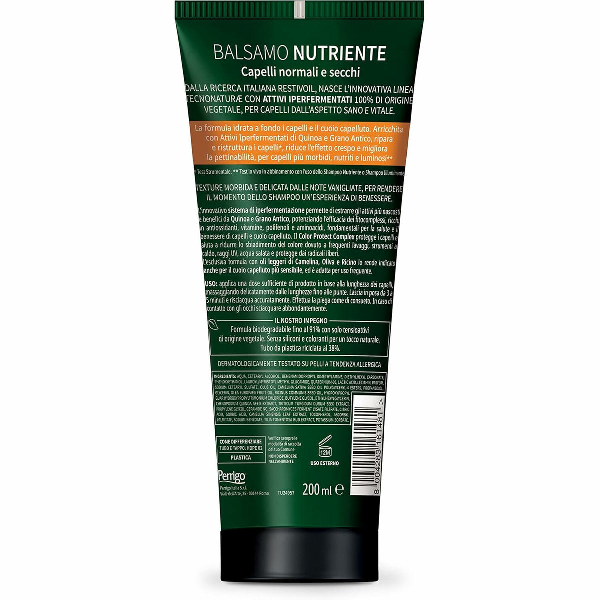 Restivoil Tecnonaturae Cereali Iperfermentati balsamo capelli nutriente 200ml-2