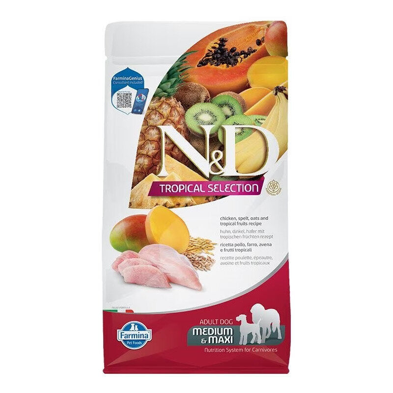Farmina N&D Dog Medium & Maxi Tropical Selection Chicken Per Cani Adulti 10kg-1