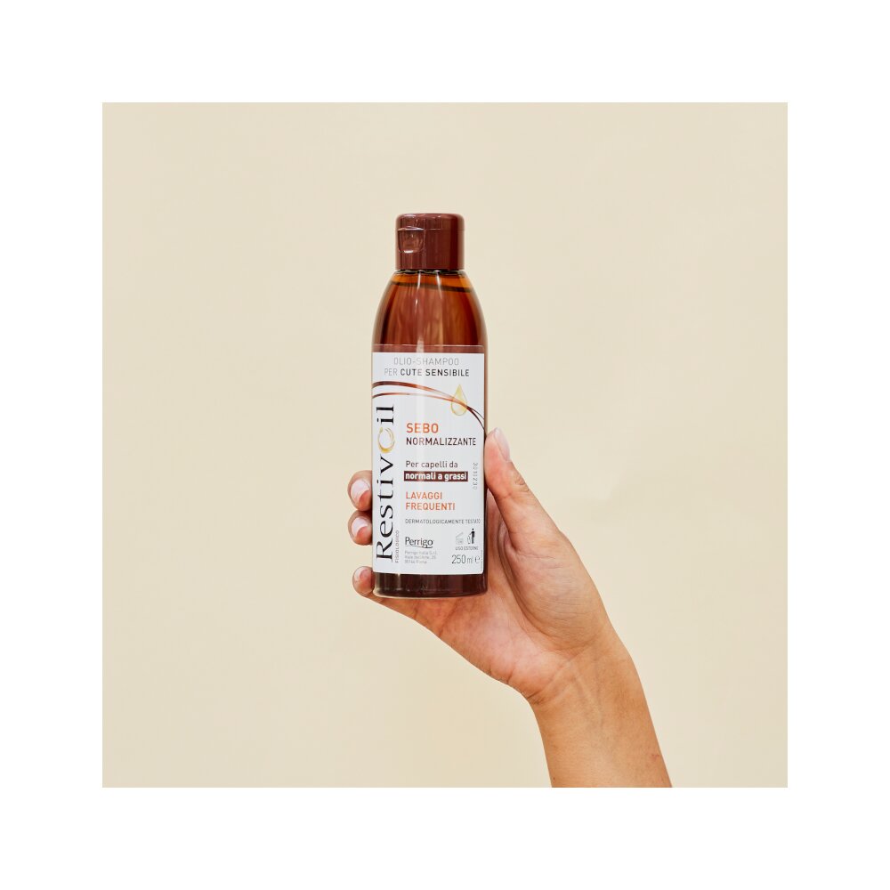 Restivoil Sebo-normalizzante olio-shampoo lavaggi frequenti per capelli da normali a grassi 250ml-8