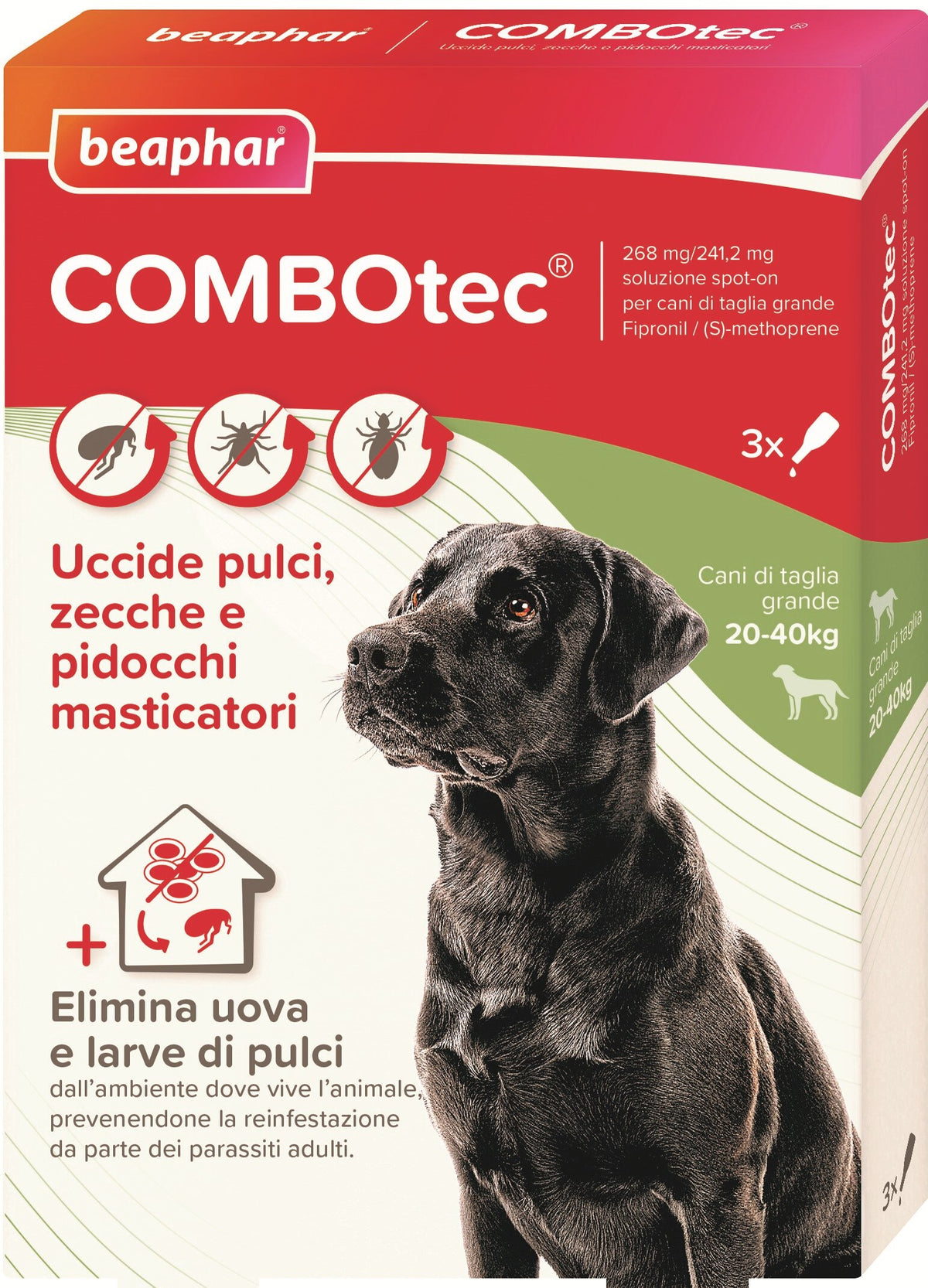 Beaphar Combotec Soluzione Spot-on Per Cani Di Taglia Grande 3 Pipette-1