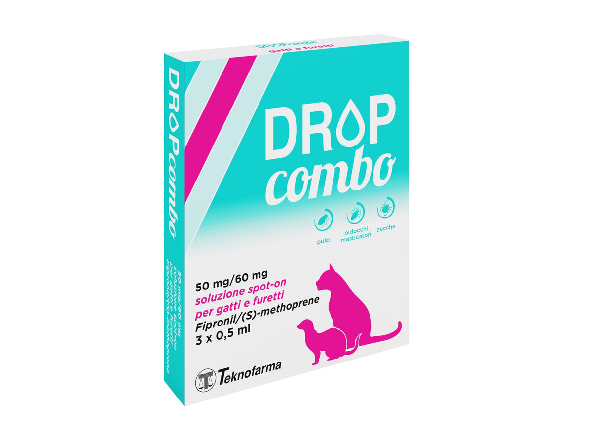 Drop Combo 50mg/60mg Soluzione Spot-on Per Gatti E Furetti 3 Pipette-1