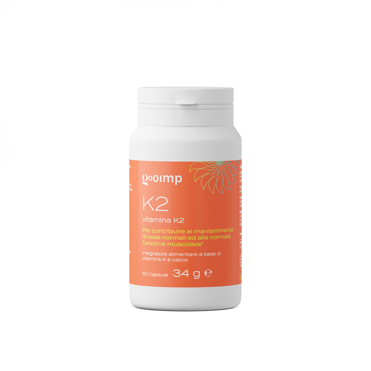 Gooimp K2 per il benessere di ossa e muscoli 60 capsule-0