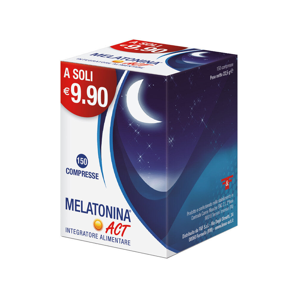 Melatonina Act per favorire sonno e rilassamento 150 compresse-2