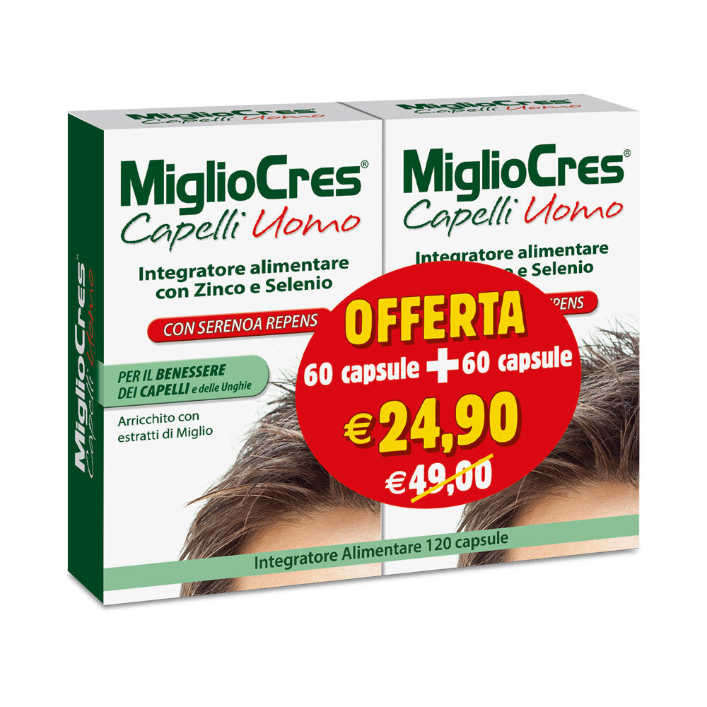 MiglioCres Capelli integratore uomo OFFERTA 60 + 60 capsule-2