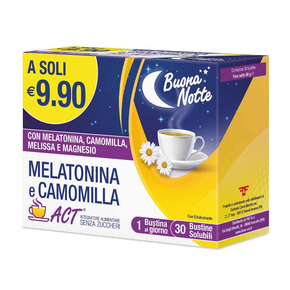 Melatonina Act + Camomilla 30 Bustine-2