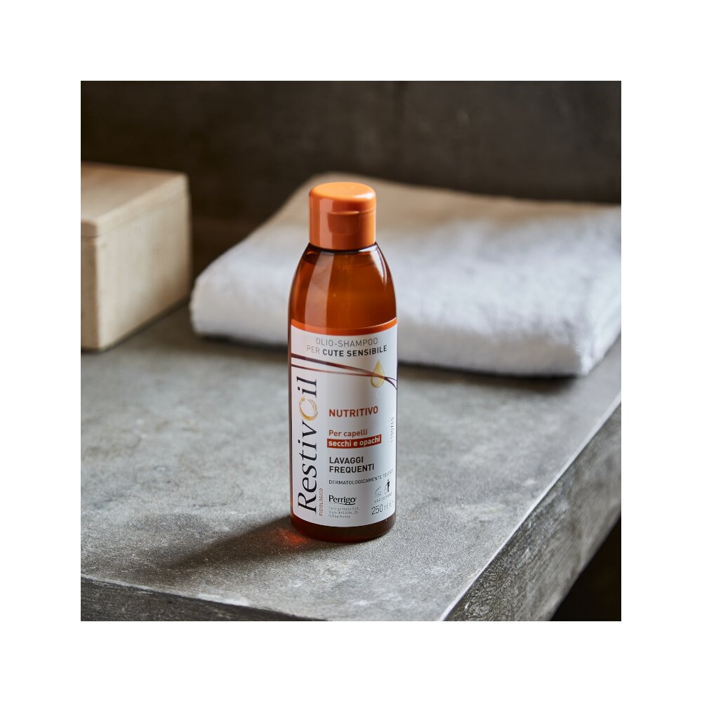 Restivoil Fisiologico Nutritivo olio-shampoo lavaggi frequenti per capelli secchi e opachi 250ml-3