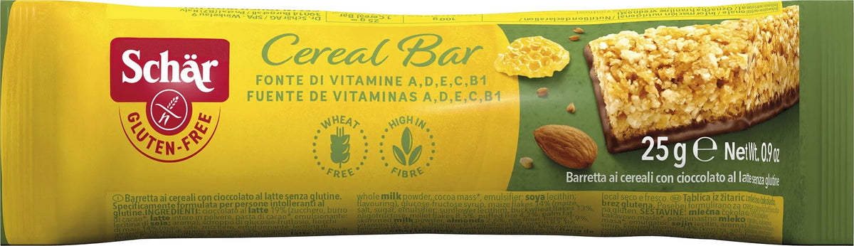 Schar Cereal Bar Barretta con cioccolato al latte senza glutine 25g-1