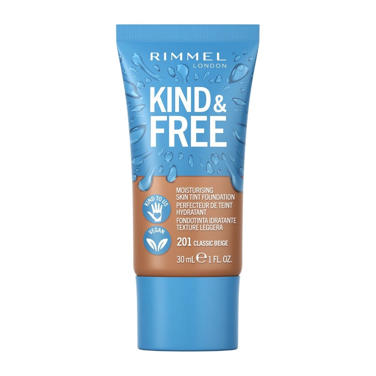 Rimmel Fondotinta Idratante Kind&Free 201 Classic Beige 30ml-1