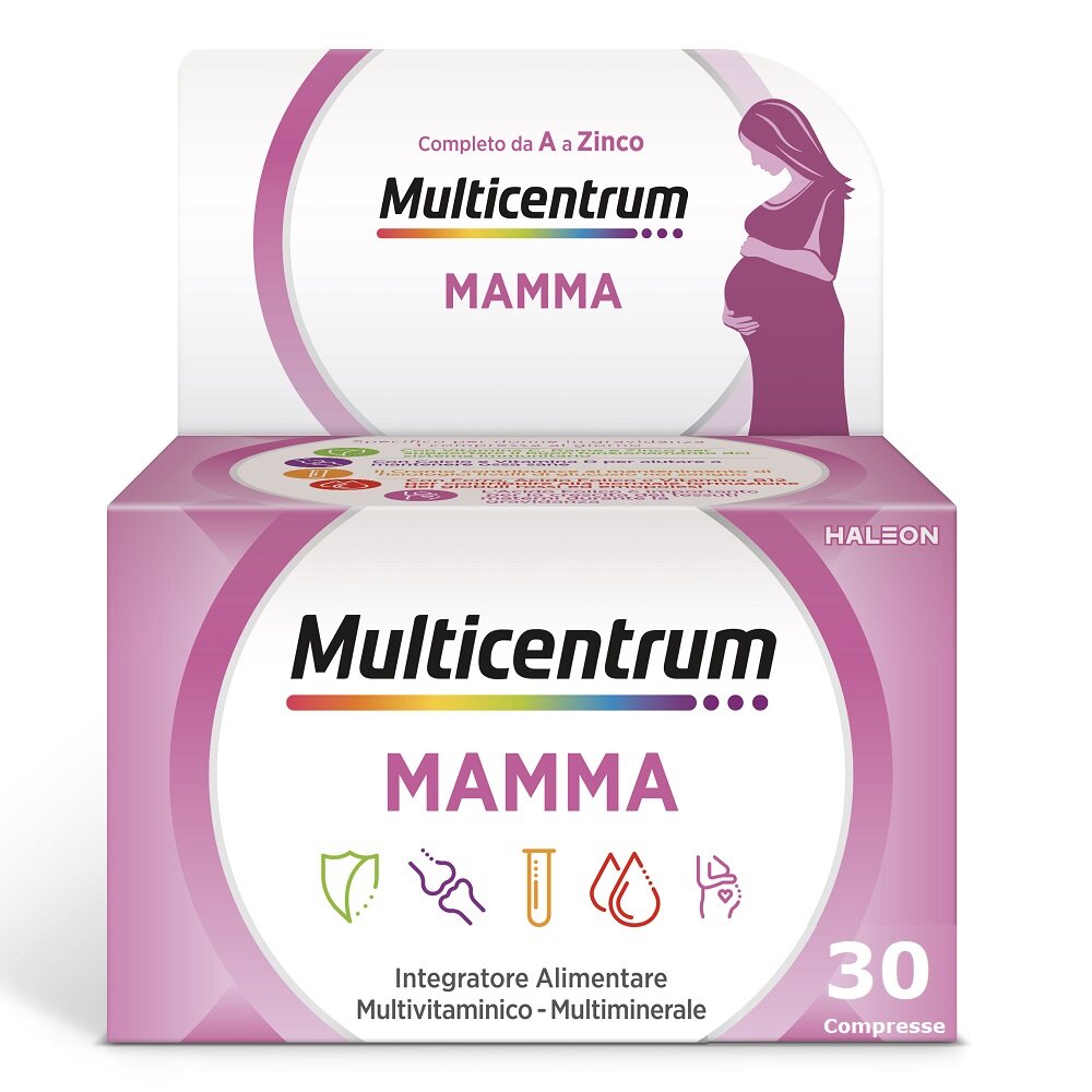 Multicentrum Mamma Integratore Alimentare Multivitaminico Gravidanza Acido Folico D3 Calcio 30 Cpr-10