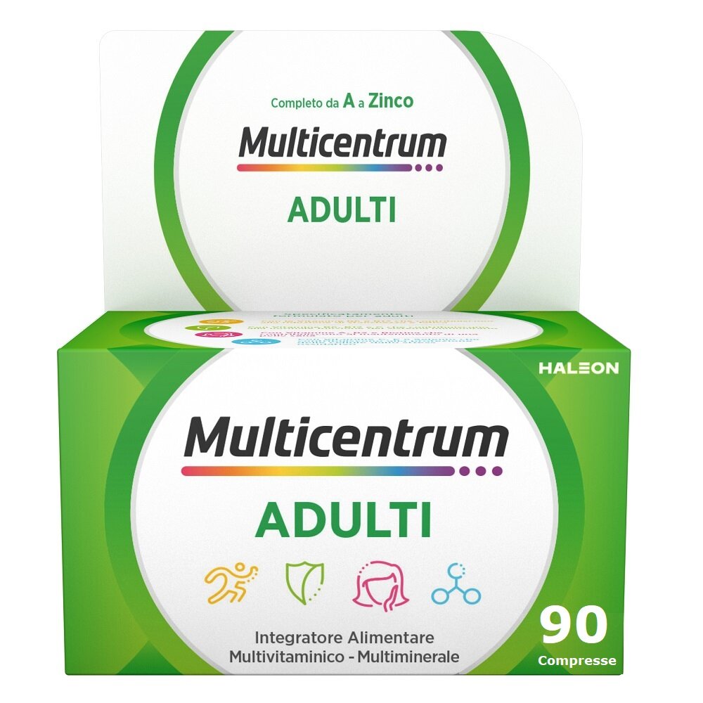 Multicentrum Adulti Integratore Alimentare Multivitaminico Vitamina C B D3 Calcio Ferro Zinco 90 Cpr-10
