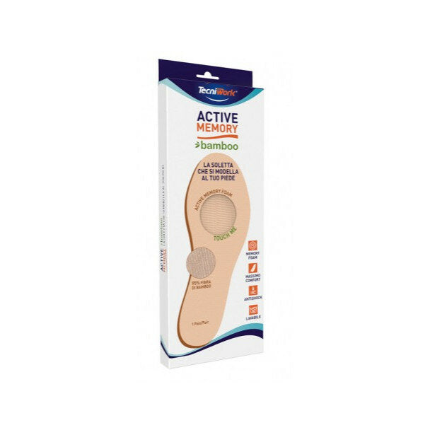 Tecniwork Active Memory soletta in bamboo 1 paio misura 44-2