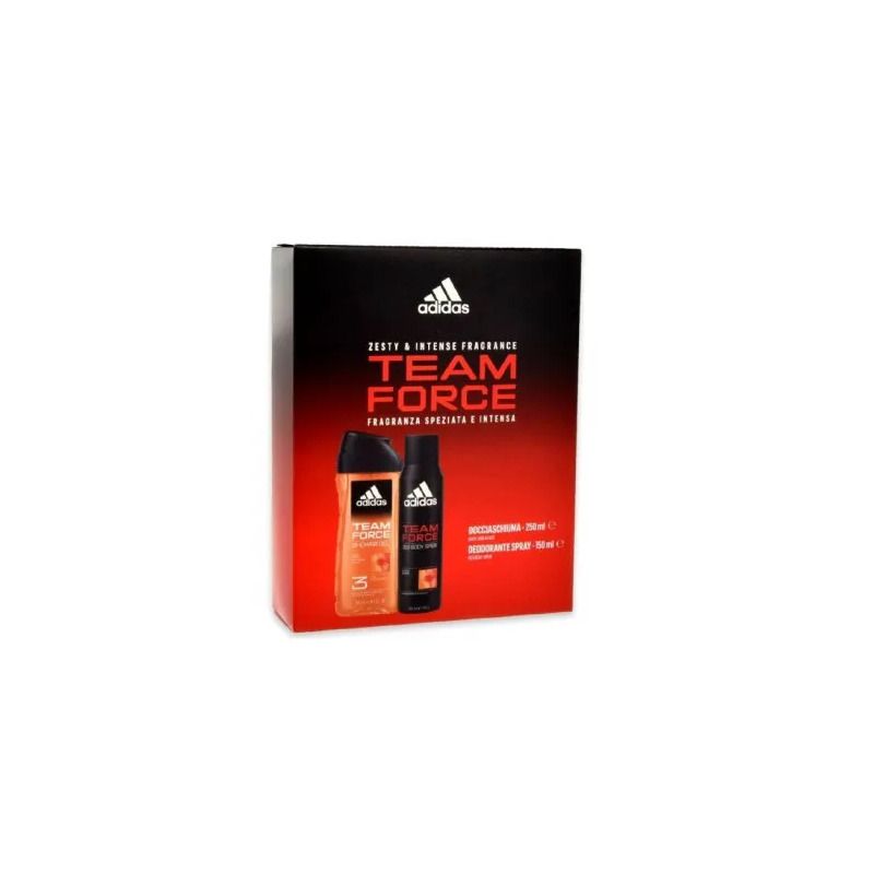 Adidas Cofanetto Team Force Docciaschiuma 250ml + Deo Spray 150ml-1
