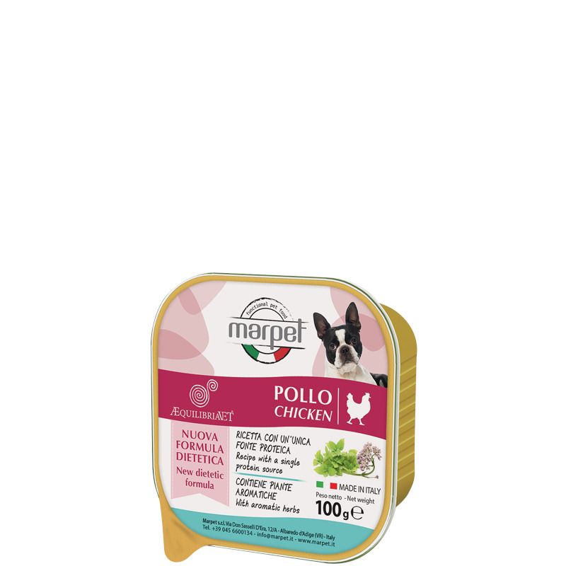 Marpet Aequilibriavet Pollo Cibo Umido Per Cani Adulti Vaschetta 100g-1