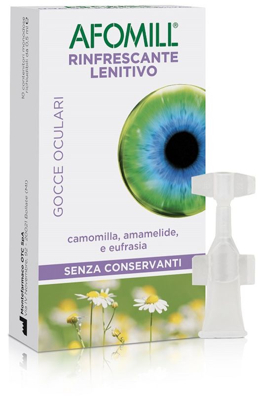 Afomill Gocce Oculari Rinfrescanti e Lenitive 10 contenitori monodose-1