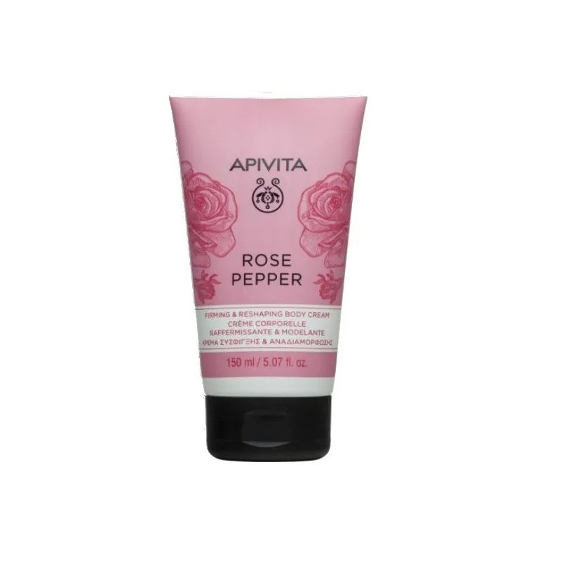 Apivita Rose Pepper crema corpo rassodante rimodellante al pepe rosa 150ml-1
