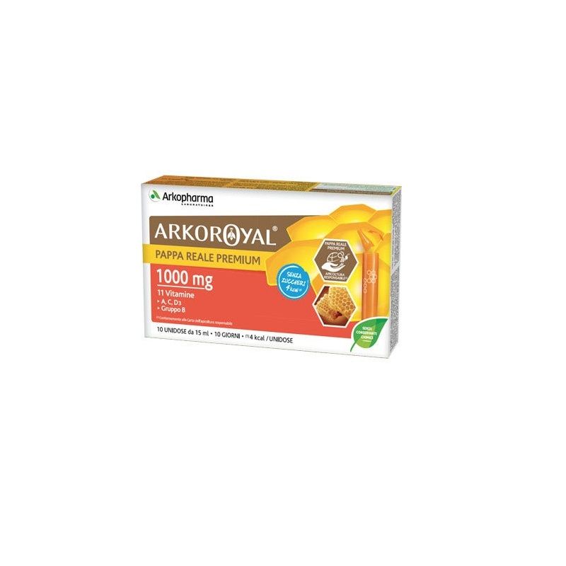 Arkoroyal Pappa Reale 1000mg Con Vitamine Senza Zucchero 10 Fiale-1