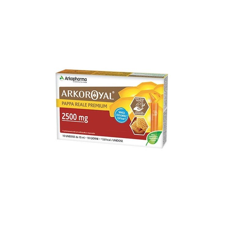 Arkoroyal Pappa Reale 2500mg Senza Zucchero 10 Fiale-1