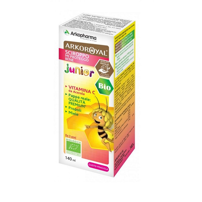 Arkopharma Royal Kid Cresco Bene Concentrato Fluido Bambini 140ml Fragola-1