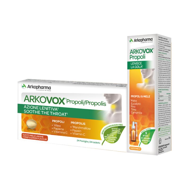Arkovox Propoli Pack pastiglie + spray per il benessere della gola-1