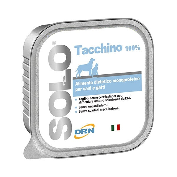 Drn Solo Tacchino Alimento Dietetico Monoproteico Umido Cani/Gatti 300g-1