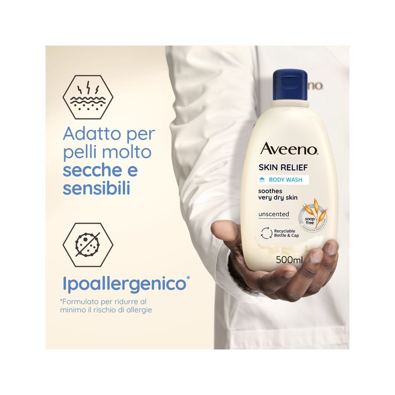 Aveeno Skin Relief Bagno doccia lenitivo per pelli secche 500ml-4