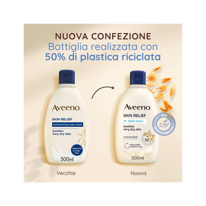 Aveeno Skin Relief Bagno doccia lenitivo per pelli secche 500ml-5